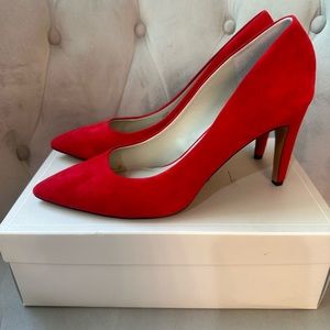 1.State red suede heels size 10 New
